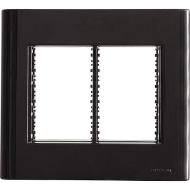 Imagem de Placa 6 Postos 4x4 Tramontina Giz Preta Suporte Tramontina