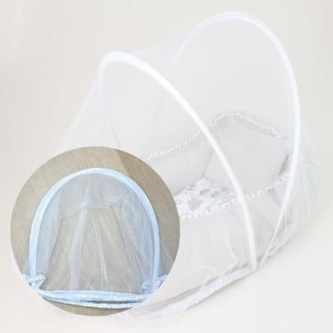 Imagem de Ninho Redutor de Berço para Bebê com Mosquiteiro Protetor Menina Menino (Trenzinho)