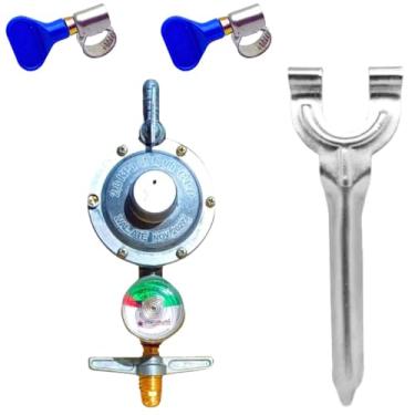 Imagem de VINIGÁS, Registro Regulador clickGás Botijão com chave e Abraçadeira