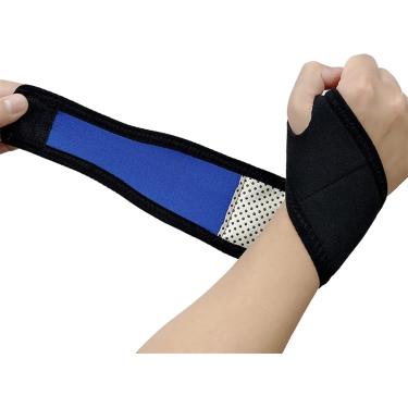 Imagem de Pulseiras de fitness para exercícios, pulseira de proteção para pulso, túnel do carpo, tiras de suporte para musculação, academia, esportes, bicicleta, proteção, envoltório de alívio, azul