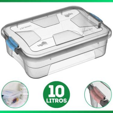 Imagem de Caixa Organizadora Container 10 Litros C/ Tampa e Trava - Uninjet