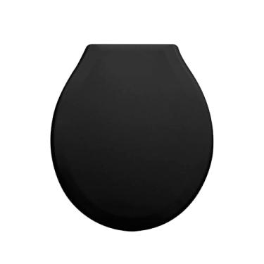 Imagem de Assento Sanitário Universal Oval Preto Convencional Almofadada Sicmol