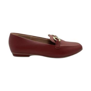 Imagem de Mocassim Feminino Usaflex Loafer Couro Flatform Marrom-Feminino