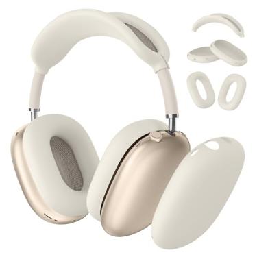 Imagem de Capa de silicone para fones de ouvido AirPods Max, capas de fone de ouvido/capa de fone de ouvido para AirPods Max (2024/2020), acessórios de silicone macio antiarranhões