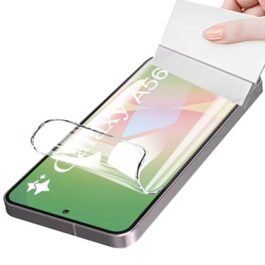 Imagem de CUFEREDU 2 películas protetoras de tela frontal flexível para Samsung Galaxy A56 5G 6,7 polegadas 3D filme de hidrogel TPU transparente sensível ao toque desbloqueio de impressão digital não vidro