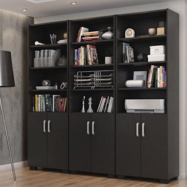 Imagem de Armário Estante Multiuso Office Livreiro com 6 Portas 181,5cm