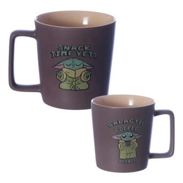 Imagem de Caneca Baby Yoda Star Wars 400ml Snack Time Dupla Cerâmica