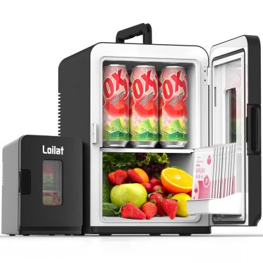 Imagem de Mini geladeira Loilat 15L para quarto, escritório, casa, carro 110V/12V