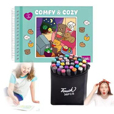 Imagem de Kit Bobbie Goods + 36 Canetinhas Coloridas Pintar Diversão - M&E Store