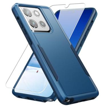 Imagem de Capa para Moto G Stylus 5G 2025, com protetor de tela HD [teste de queda de grau militar] Capa protetora resistente à prova de choque para Motorola G Stylus 5G 2025, azul
