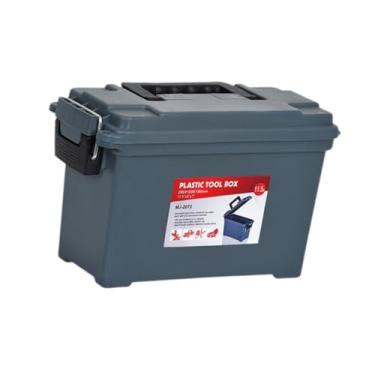 Imagem de IEUDNS Caixa de armazenamento para porta-malas de motocicleta, recipiente de armazenamento de ferramentas multifuncional com tampa, caixa de ferramentas de, 29.3 Cm X 12.9 Cm X