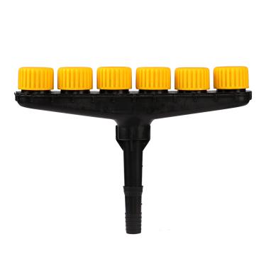 Imagem de Pulverizador poroso de jardim, bocais atomizadores, irrigadores de água ajustáveis, faixa de pulverização de água com várias cabeças, irrigadores com 6 bocais, bomba de pulverização para jardim