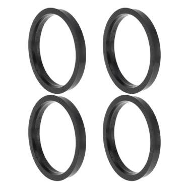Imagem de INFINAUTO Anéis centralizados de cubo de roda de carro de 82,1 mm a 70,6 mm rodas de policarbonato preto eixo central amortecedor Hubrings 4 peças