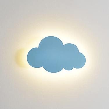 Imagem de HOSETEON Luminária de parede, luzes de parede LED, nuvem moderna, 18 W 3 modos de cores arandela de decoração de casa, cabeceira interna de luminárias r g sala corredor quarto infantil