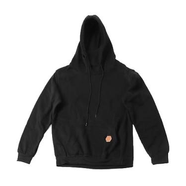 Imagem de Roupas Esportivas Masculinas, Tecido Superior, Capa Facial Adequada para a Pele, Resistente Ao Vento, Moletom Preto de Manga Comprida, para Lazer Diário e Fitness (XXL)