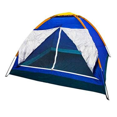 Imagem de Barraca Camping 4 Pessoas Iglu Tenda Acampamento Bolsa Azul