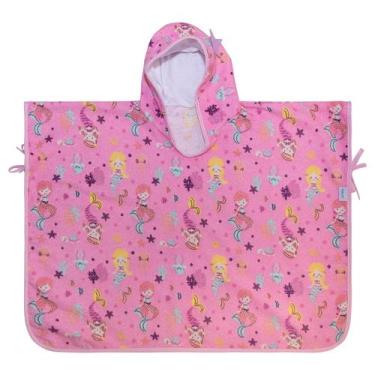 Imagem de Toalha Poncho Infantil com Capuz Baby Joy, Sereia