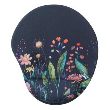 Imagem de Mr. Pen - Mouse pad com suporte de pulso, almofada ergonômica, suporte para jogos em gel, flores e grama