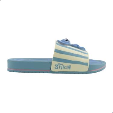 Imagem de Chinelo Slide Infantil Grendene Kids 23285 Disney Mania Azul e Bege