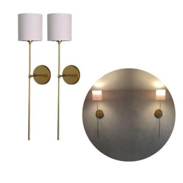Imagem de Kit 2 Arandelas luminária de Parede Vintage de Alumínio com Cúpula  de