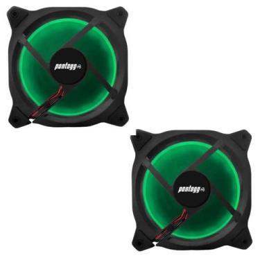 Imagem de Kit 2 Cooler Fan Reinforced 5 Leds Para Gabinete 120mm x 120mm - Ponto