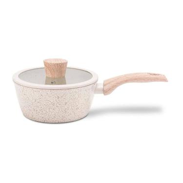 Imagem de Panela de Indução com Tampa Brinox Ceramic Life Sirius Vanilla - Ø20 cm - 2,1 Litros Re...
