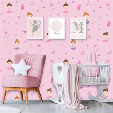 Imagem de Papel de Parede Autocolante Baby Bailarinas Encantadas 270 - Inove Pap