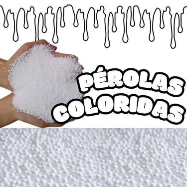 Imagem de Pérolas De Eps Bolinhas De Isopor Coloridas 1 Litro Branca