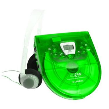 Imagem de Audiovox Leitor de CD pessoal CE-145G com proteção antipulgas de 40 segundos (verde translúcido)