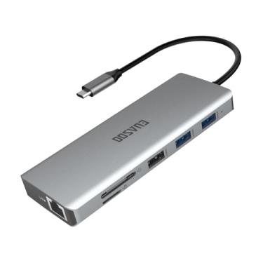 Imagem de SUTOUG Estação de ancoragem de tela tripla 11 em 1 com HDMI 4K duplo e Ethernet Gigabit 1000Mbps, Hub USB C com 4 portas USB para MacBook Pro/Air/iMac, Windows (MAC_Address)