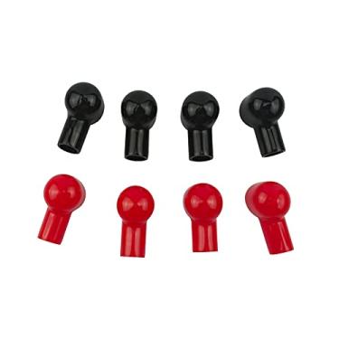 Imagem de LUOIUI 8 peças de capas isolantes de botas de terminal de bateria vermelhas e pretas, capas de proteção de cabo de PVC para automóveis marítimos comerciais e esportes elétricos, capas de borracha