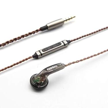 Imagem de Fones de ouvido Faeaal Iris 2.0 Mic, versão com controle remoto e microfone, fones de ouvido de 3,5 mm, graves pesados com fones de ouvido de som puro e quente para Xiaomi/Huawei/iPhone/Samsung Smartphones (cinza)