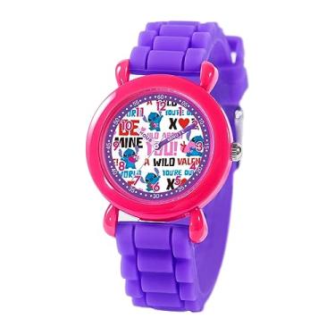 Imagem de Disney Relógio infantil de silicone de quartzo analógico para professores de Dia dos Namorados, Roxa