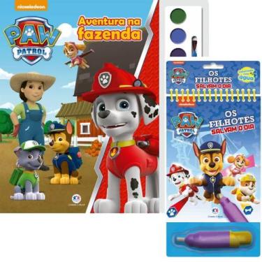 Imagem de Livro Colorir Com Aquarela Patrulha Canina Aventura na Fazenda + Patru