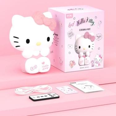 Imagem de Kawaii Hello Kitty Luz Noturna Para Meninas Quarto Lâmpada De Cabeceir