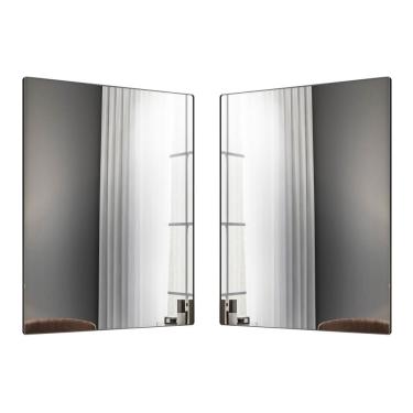 Imagem de Kit 2 Espelhos Retangular 90x60cm Moldura Em Aço Preto