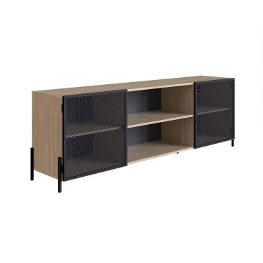 Imagem de Rack York 180cm Estrutura Preto Fosco - Hanover