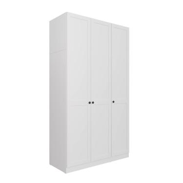 Imagem de Guarda Roupas Modulado 3 Portas Americanas Hera Cabecasa Madeiramadeira Branco Geada