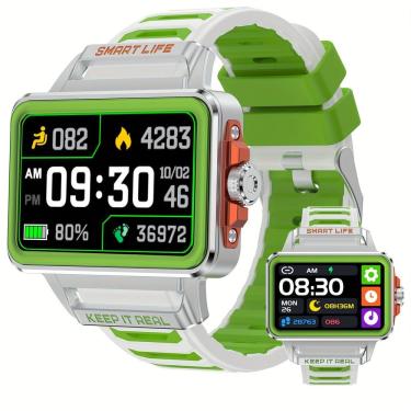 Imagem de Relógio Inteligente, Modos Multi-esporte, Controle De Reprodução De Música, Esportivo Branco