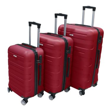 Imagem de Kit Mala De Viagem Hermes 3 Peças 10kg 23kg E 32kg Vinho