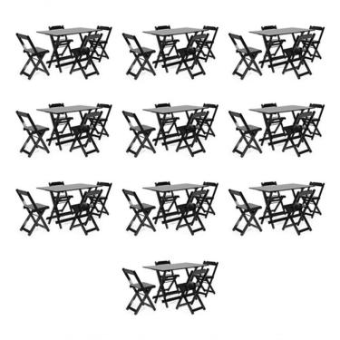 Imagem de Kit 10 Conjuntos Mesa Bar 1.20 X 70 Com 4 Cadeiras Pra Bar
