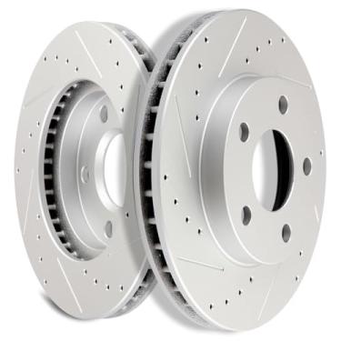 Imagem de SCITOO Kits de rotores de freio a disco 55040 Rotores de freio ventilados dianteiros aptos para Chevrolet para Classic 2004-2005, para Chevrolet para Malibu 1997-2005, para Oldsmobile para Alero 1999