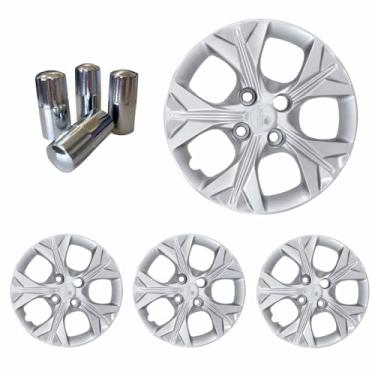 Imagem de Jogo Calota Aro 14 Onix Prisma 2021 + Selo Resinado + Tampa Ventil Cromada