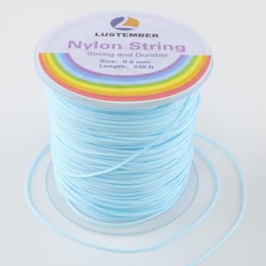 Imagem de LUSTEMBER Corda De Nylon 0,8 Mm, Resistente E Durável Para Pulseiras, Joias, Miçangas, Colares, Tranças Rabo Rato, Kumihimo, Sinos Vento, Persianas Artesanatos