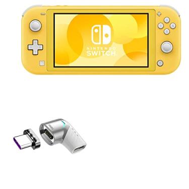 Imagem de BoxWave Adaptador compatível com Nintendo Switch Lite - adaptador de ângulo MagnetoSnap PD, conector de carregamento magnético protetor de dispositivo - prata metálica