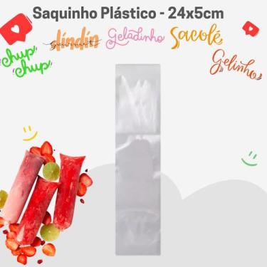 Imagem de Saquinho Para Geladinho Gourmet com 2.000 unid, Gelinho, Sacolé 5x24cm