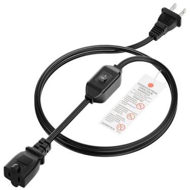 Imagem de Plugrand Cabo De Extensão Para Interruptor Liga/Desliga 6 Pés, Polarizado 2 Pinos Com Em Linha, 12 A, 125 V Carregadores/Lâmpadas/Adaptadores Energia Etc., 16 Awg