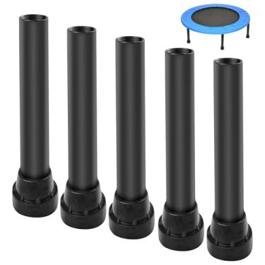 Imagem de ZJIVQO 5 peças de reposição de cama elástica universal com almofada, mini peças de reposição de aço inoxidável para trampolins