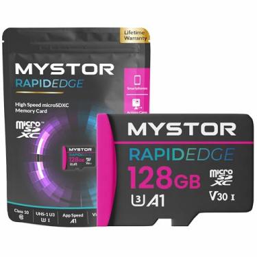 Imagem de Mystor Cartão micro SD de 128 GB, cartão de memória para Samsung Galaxy Tab S9, S8, S10, A9, cartão micro SD para Samsung Tab A9 Plus, S8 Plus, S10+ Tablet PC Memória MicroSD UHS-1 U3 Classe 10