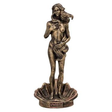 Imagem de Afrodite Imagem Estátua Deusa Grega Amor Beleza 21cm Resina - M3 Decor